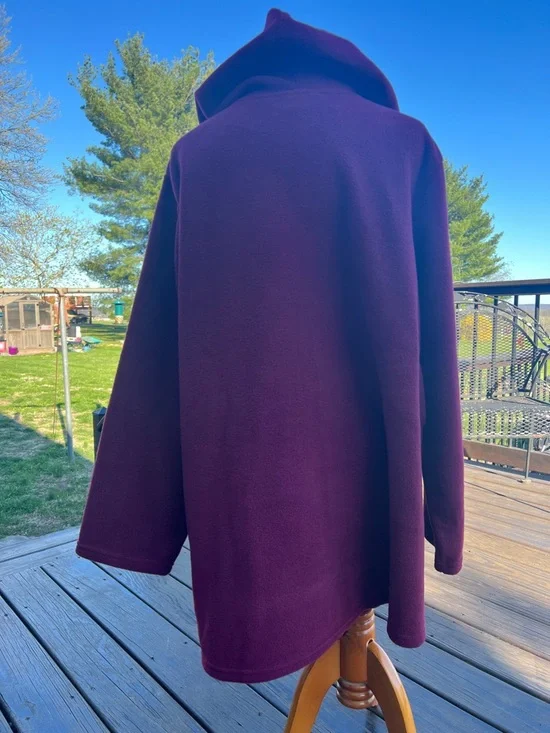 Quacker Factory Hooded Fleece Zip-Up Jacket - Picture 5 of 11